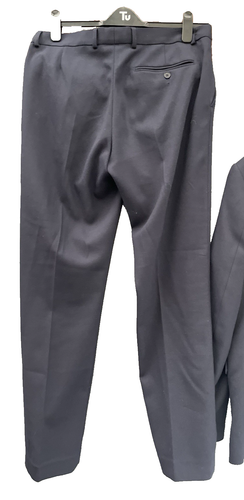 M&S Men's Navy Blue Wool 2 Pc SLIM FIT Suit Chest 42L Trousers W34 L31 - Picture 9 of 15