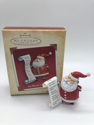 Hallmark Keepsake Ornament So Much To Do Santa's List 2004