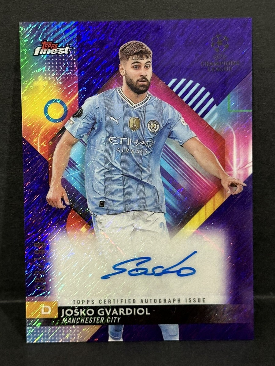2023-24 Topps Finest UCC Manchester City Josko Gvardiol Auto