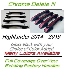 Gloss Black & Color Door Handle Overlays 2016-2023 Toyota Highlander U PICK CLR