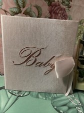 Baby Girl Photo Album Pink Cover with Beautiful Lace Bun Embroidery Gift Craft