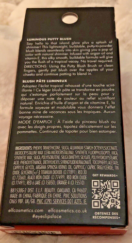 E.L.F. Luminous Putty Blush BERMUDA Putty-to-Powder New! In Box Discontinued - Picture 3 of 4
