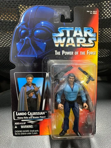 Star Wars POTF Red Card Lando Calrissian with Blaster Non Holo New