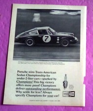 1968 Champion Spark Plugs Porsche 911 print ad