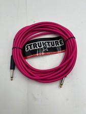 QTY 4 Strukture Instrument Cable SC-186NP 6mm Woven 1/4" TS Straight Plug Manic
