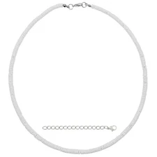 White Surfer Necklace Choker Pack, Genuine Puka Shell Necklace for Men & Women, 