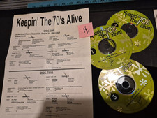 KEEPIN' THE 70s  ALIVE RADIO SHOW 3 CDS-CUE SHEET #94-34 -1994 (n)      dede