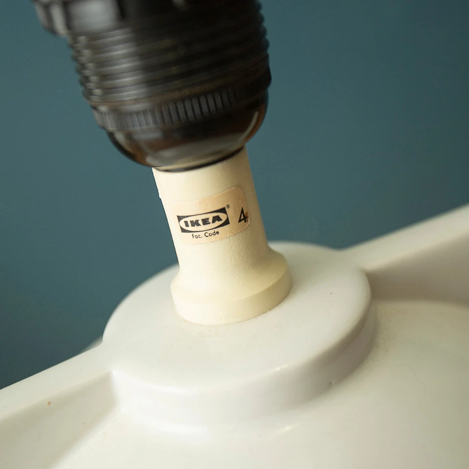 Винтажная лампа IKEA постмодернистская космическая эпоха белая керамическая шариковая лампа 1990-е - Изображение 3 из 4