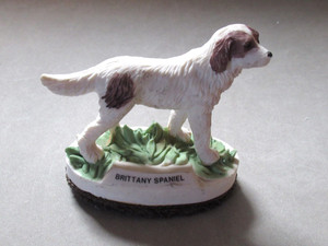 Vintage Brittany Spaniel Figurine Lint Removal Brush JASCO R.O.C.