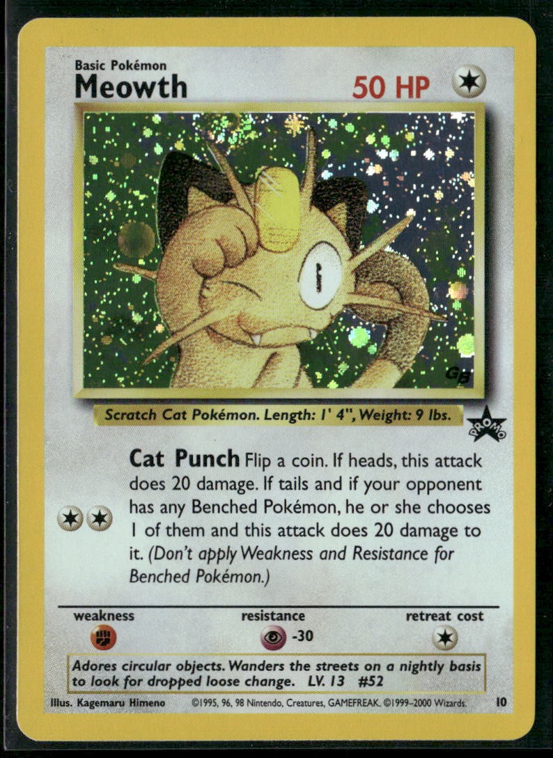 Pokemon Holo WoTC Promo #10/53 Meowth