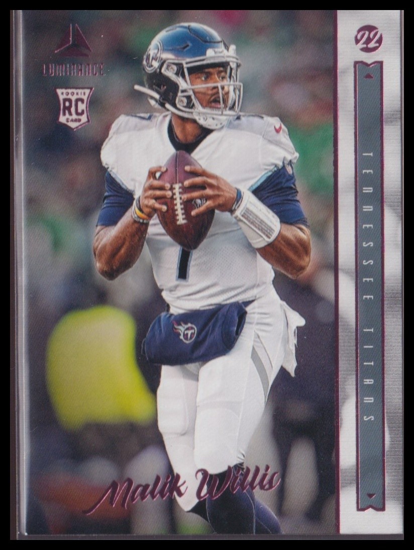 2022 Panini Chronicles #201 Malik Willis Luminance Update Rookies Pink