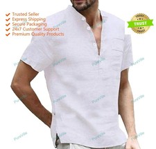 Mens Kurta Traditional Wear Cotton Shirt Kurta Mens Wear Half Sleeve Kurta