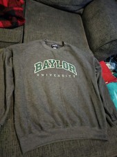 Vintage Baylor University Sweat Shirt Size XL Grey 90s Jansport