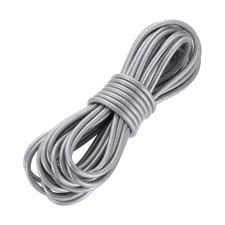 5.5 Yard 3mm Round Leather Cord Lacing String for DIY Crafts, Silver