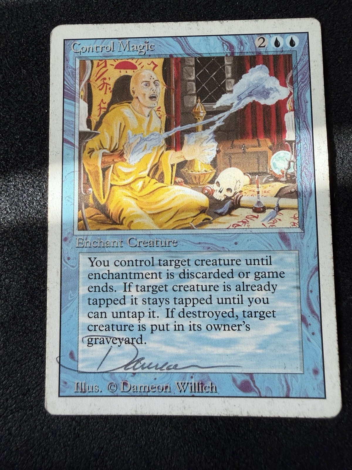 Control Magic Magic The Gathering - Signed By Aritist Dameon Willing