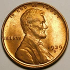1939 D Lincoln Wheat Cent Penny Red- BU  Actual Coin Pictured