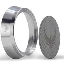 58mm Stainless Steel Espresso Dosing Funnel with Puck Screen for Portafilter