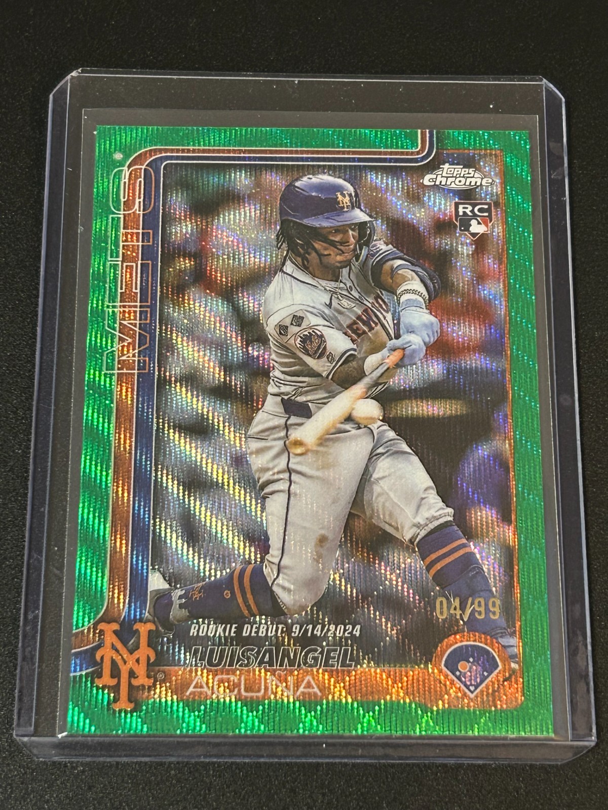 2025 Topps Chrome Update - Rookie Debut Luisangel Acuna #USC53 Green Wave /99