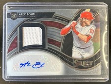2021 Panini Select Alec Bohm Jersey Auto Autograph RC #/299 Phillies Rookie