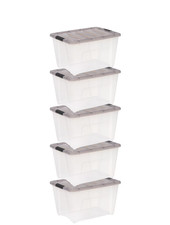 IRIS 53 Qt. Plastic Storage Bins with Lids, Stackable Storage Containers, Totes