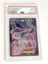 2016 Pokemon XY Full Art FA Espeon EX Breakpoint 117/122 PSA 8
