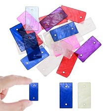 100Pcs Square Capiz Sea Shells, 15x30mm Shell Pieces for Wind Chimes Mixed Color