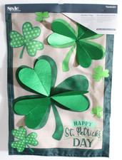 Brand New Style Selections 12.5" X 18" Garden Flag Happy St. Patrick s Day