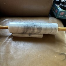 Cole and Mason Vintage Marble Rolling Pin with Wooden Handles