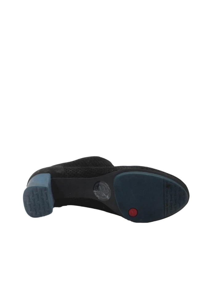 Botines al tobillo perforados Camper para mujer con cremallera trasera tacón bloque azul marino gamuza talla 37 Foto 3 de 4