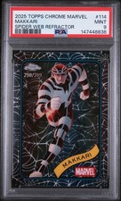 2025 Topps Chrome Marvel #114 Makkari SPIDER WEB REFRACTOR /399 PSA 10 GEM MINT