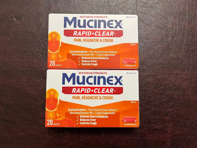 #ad Mucinex Maximum Strength Rapid Clear Pressure Pain Cough 20 Caplets x2 Exp 2028 $15.00
