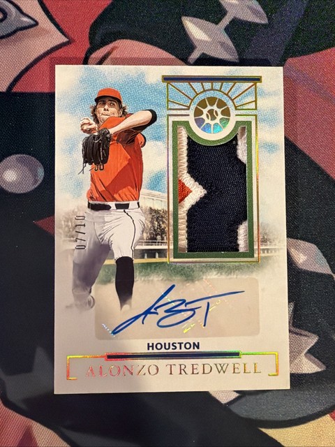 Alonzo Tredwell 2024 Panini Boys of Summer Prospect Patch Auto 7/10 Houston