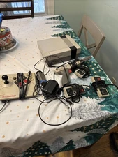 Vintage NES Console W/ Cords 3 Controllers Advantage Controller Zapper Powers On