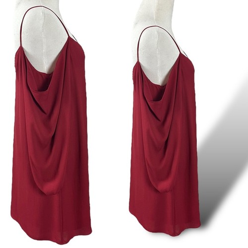 Alice + Olivia Dress Mini Small Carli Off Shoulder Vamp Red - Picture 6 of 13