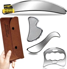 4 in 1 Muscle Scraper Tool Kit,Scraping Massage Tools for Physical Therapy,Derma