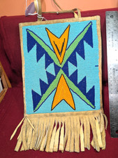 Indian Beadwork Old,Possible Bag,Western Cowboy