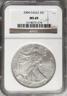 2004 American Silver Eagle $1 NGC MS69 1 oz .999 Fine Bullion Coin #274