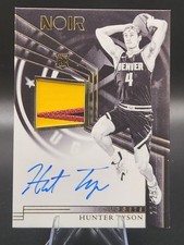 2023-24 Noir HUNTER TYSON Black & White Rookie 3 Color Patch Autograph /25 319