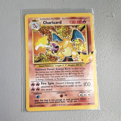 The Pokémon Company Charizard 4/102 Base Set Holo Rare 1999 English 120 HP