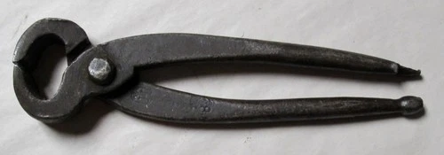 Antique Civil War Artillery 8 Inch Pincher Tool - Circled H & Symbol Marked