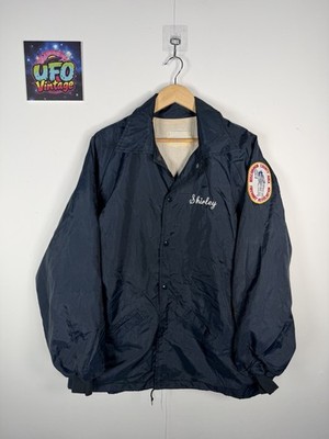 Vintage Holloway Lightweight Varsity Jacke Herren XL Navy US Fire Department Snap