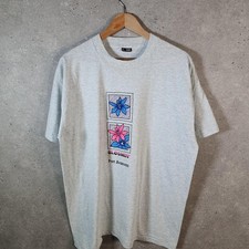 Vintage Port Aransas Graphic Flowers USA 90s Single Stitch T Shirt Mens XL Grey