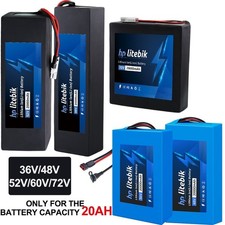 36V/48V/52V/60V/72V 20Ah electric bicycle Lithium Battery Bike Battery 200-3600W