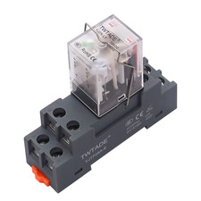/DC 12V Electromagnetic Power Coil Relay 10A 8 Pins 2DPT 2NO 2NC with Ind