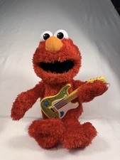 Elmo Rock And Rhyme Guitar Sesame Street Talking Singing 14" Plush Toy Tested
