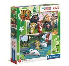 Clementoni Leo & Tig 2x20 Piece Jigsaw Puzzles - Supercolor 24785, Ages 3+