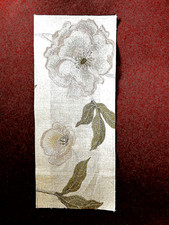 Embroidered Flower Floral Designer Fabric SampleLite Pale Pink /Blush