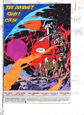 Color Guide art LEGION OF SUPER-HEROES #307 page #1 splash pg Gafford colors