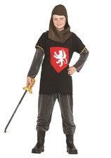 Kid's Medieval Knight Silver Costume