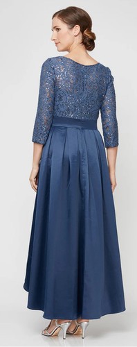 Alex Evenings Damen Satin Ballkleid festliches Eventkleid mit Taschen und Bindeband - Bild 2 von 7
